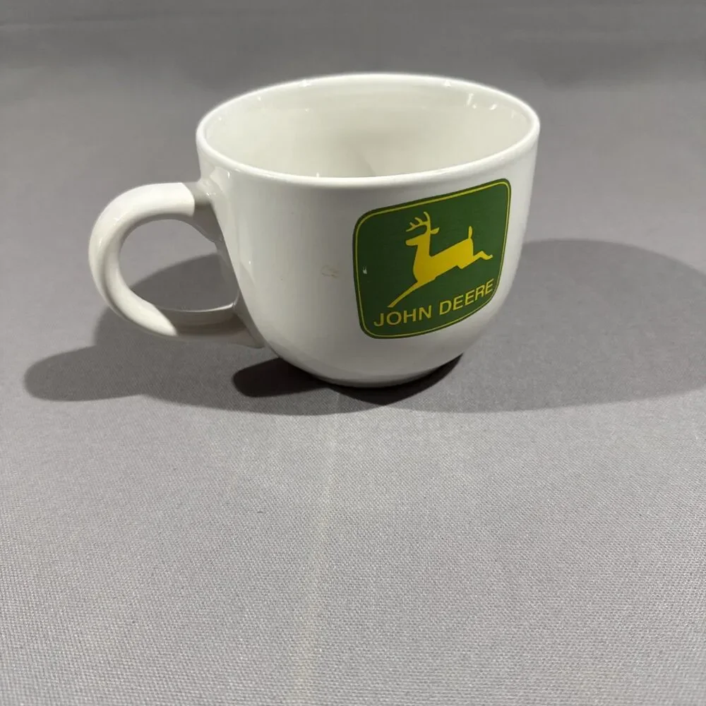 John Deere 28oz Coffee Mug Soup Bowl RARE MISPRINT LOGO Made By Gibson